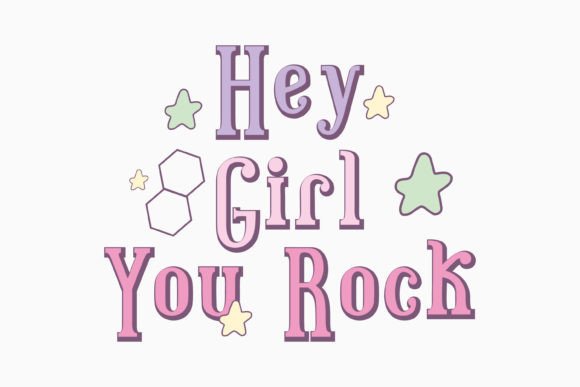 Girl Rock Quote SVG Design: A Bold Graphics Asset for Crafts