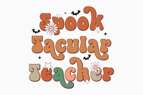 Halloween Spook Tacular Retro Svg for Graphics & Crafts