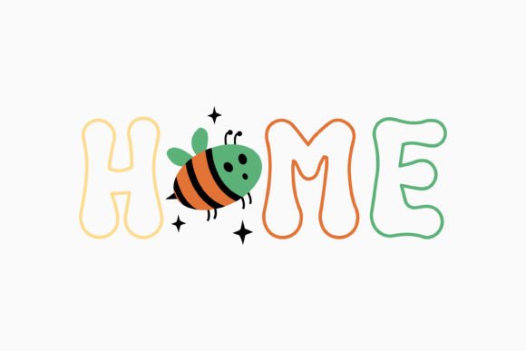 Home Bee Retro Bee Quotes Svg Design for Graphics & Crafts