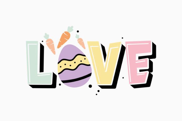 Love Retro Easter Quotes SVG: A Graphics Gem for Crafts