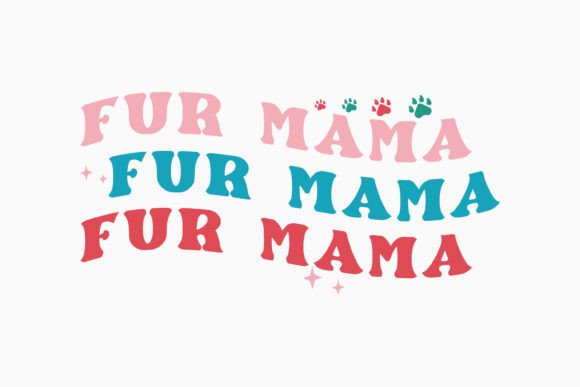 Retro Dog Quote Fur Mama: A Versatile Graphics and Crafts Asset