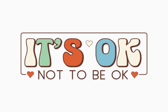 Retro Mental Health Graphics for Creative Crafts