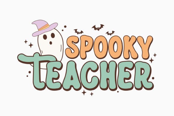 Spooky Teacher Halloween Retro: A Versatile Graphics Asset for Crafts