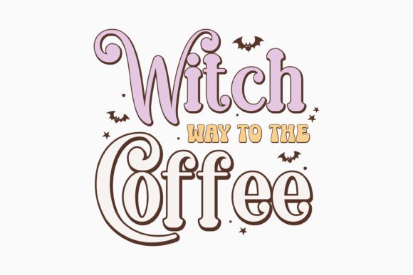 Witch Way to the Coffee: A Retro Graphics Asset for Crafts